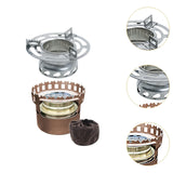 Maxbell Alcohol Furnace Aluminum Alloy Windproof Portable for Travel BBQ Backpacking Bronze Color