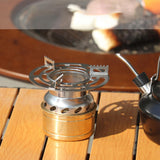 Maxbell Alcohol Furnace Aluminum Alloy Windproof Portable for Travel BBQ Backpacking Bronze Color