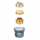 Maxbell Alcohol Furnace Aluminum Alloy Windproof Portable for Travel BBQ Backpacking Bronze Color