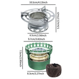 Maxbell Alcohol Furnace Aluminum Alloy Windproof Portable for Travel BBQ Backpacking Green