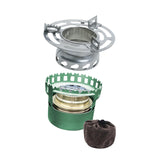 Maxbell Alcohol Furnace Aluminum Alloy Windproof Portable for Travel BBQ Backpacking Green