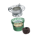 Maxbell Alcohol Furnace Aluminum Alloy Windproof Portable for Travel BBQ Backpacking Green