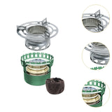 Maxbell Alcohol Furnace Aluminum Alloy Windproof Portable for Travel BBQ Backpacking Green