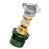Maxbell Alcohol Furnace Aluminum Alloy Windproof Portable for Travel BBQ Backpacking Green