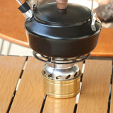 Maxbell Alcohol Furnace Aluminum Alloy Windproof Portable for Travel BBQ Backpacking Green