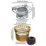 Maxbell Alcohol Furnace Aluminum Alloy Windproof Portable for Travel BBQ Backpacking Yellow