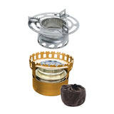 Maxbell Alcohol Furnace Aluminum Alloy Windproof Portable for Travel BBQ Backpacking Yellow