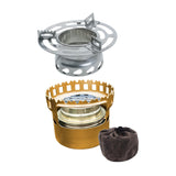 Maxbell Alcohol Furnace Aluminum Alloy Windproof Portable for Travel BBQ Backpacking Yellow