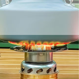 Maxbell Alcohol Furnace Aluminum Alloy Windproof Portable for Travel BBQ Backpacking Yellow