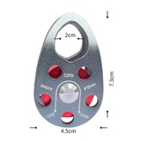 Maxbell 22kN Side Plate Single Fixed Pulley for Engineering Simple Assembly Portable Grey
