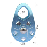 Maxbell 22kN Side Plate Single Fixed Pulley for Engineering Simple Assembly Portable Blue