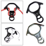 Maxbell 40kN 8 Shape Descender Rappelling Gear for Training Accessory Aluminum Alloy Black
