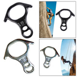 Maxbell 40kN 8 Shape Descender Rappelling Gear for Training Accessory Aluminum Alloy Black