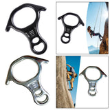 Maxbell 40kN 8 Shape Descender Rappelling Gear for Training Accessory Aluminum Alloy Black