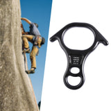 Maxbell 40kN 8 Shape Descender Rappelling Gear for Training Accessory Aluminum Alloy Black