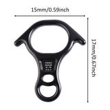 Maxbell 40kN 8 Shape Descender Rappelling Gear for Training Accessory Aluminum Alloy Black