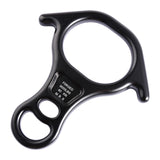 Maxbell 40kN 8 Shape Descender Rappelling Gear for Training Accessory Aluminum Alloy Black