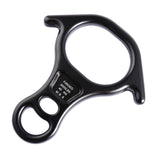Maxbell 40kN 8 Shape Descender Rappelling Gear for Training Accessory Aluminum Alloy Black