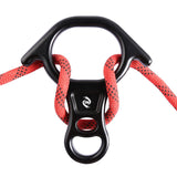 Maxbell 40kN 8 Shape Descender Rappelling Gear for Training Accessory Aluminum Alloy Black