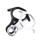 Maxbell 40kN 8 Shape Descender Rappelling Gear for Training Accessory Aluminum Alloy Black