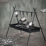 Maxbell Camping Hanging Rack Professional Storage Rack for Outdoor Picnics Gardening S