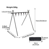 Maxbell Camping Hanging Rack Professional Storage Rack for Outdoor Picnics Gardening S