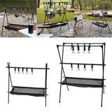 Maxbell Camping Hanging Rack Professional Storage Rack for Outdoor Picnics Gardening S