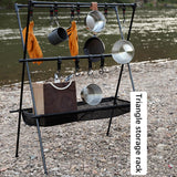 Maxbell Camping Hanging Rack Professional Storage Rack for Outdoor Picnics Gardening L