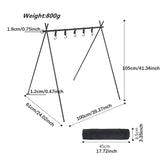 Maxbell Camping Hanging Rack Professional Storage Rack for Outdoor Picnics Gardening L