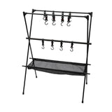 Maxbell Camping Hanging Rack Professional Storage Rack for Outdoor Picnics Gardening L