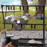 Maxbell Camping Hanging Rack Professional Storage Rack for Outdoor Picnics Gardening L