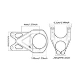 Maxbell Mountain Bike Stem Part 0 Degree Replacement for Downhill Road Bike Mountain Black