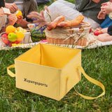 Maxbell Folding Water Bucket Foldable Storage Bucket for Gardening Traveling Fishing Yellow