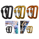 Maxbell Locking Carabiner Clip D Lock for Dog Leash Fishing Traveling Black