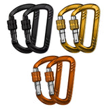 Maxbell Locking Carabiner Clip D Lock for Dog Leash Fishing Traveling Black