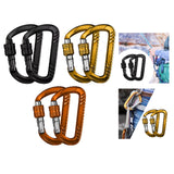 Maxbell Locking Carabiner Clip D Lock for Dog Leash Fishing Traveling Black
