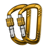 Maxbell Locking Carabiner Clip D Lock for Dog Leash Fishing Traveling Gold