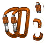 Maxbell Locking Carabiner Clip D Lock for Dog Leash Fishing Traveling Orange