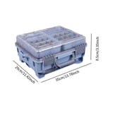 Maxbell Multifunctional Lure Box Waterproof for Outdoor Saltwater Freshwater Camping Blue