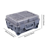 Maxbell Multifunctional Lure Box Waterproof for Outdoor Saltwater Freshwater Camping Gray