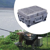 Maxbell Multifunctional Lure Box Waterproof for Outdoor Saltwater Freshwater Camping Gray