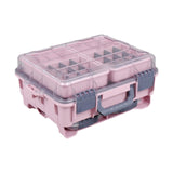 Maxbell Multifunctional Lure Box Waterproof for Outdoor Saltwater Freshwater Camping Pink