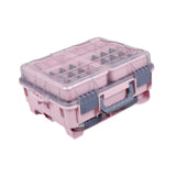Maxbell Multifunctional Lure Box Waterproof for Outdoor Saltwater Freshwater Camping Pink
