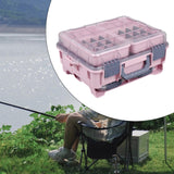 Maxbell Multifunctional Lure Box Waterproof for Outdoor Saltwater Freshwater Camping Pink