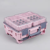 Maxbell Multifunctional Lure Box Waterproof for Outdoor Saltwater Freshwater Camping Pink