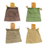 Maxbell Outdoor Foraging Bag with Drawstring Belt Bag for Outdoor Foragers Gardeners green