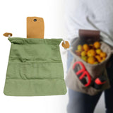 Maxbell Outdoor Foraging Bag with Drawstring Belt Bag for Outdoor Foragers Gardeners green