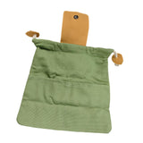 Maxbell Outdoor Foraging Bag with Drawstring Belt Bag for Outdoor Foragers Gardeners green