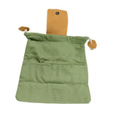 Maxbell Outdoor Foraging Bag with Drawstring Belt Bag for Outdoor Foragers Gardeners green