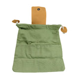 Maxbell Outdoor Foraging Bag with Drawstring Belt Bag for Outdoor Foragers Gardeners green